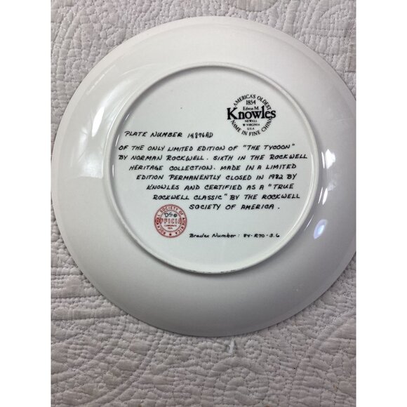 Set of 3 Plates Norman Rockwell Heritage Collection Limited Edition By Knowles - Picture 3 of 8